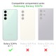 Coque Samsung Galaxy S24FE Antichoc Silicone bords renforcés + 2 Vitres en verre trempé Protection écran