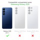 Coque Samsung Galaxy S25 Antichoc Silicone bords renforcés + 2 Vitres en verre trempé Protection écran