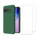 Coque Google Pixel 7 Pro Silicone liquide Vert Foret + 2 Vitres en Verre trempé Protection écran Antichocs