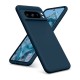 Coque Google Pixel 8 Pro Silicone liquide Bleue + 2 Vitres en Verre trempé Protection écran Antichocs