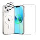 Coque iPhone 13 Mini Antichoc compatible Magsafe + 2 Protections écran et 2 protections Objectif Caméra