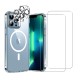 Coque iPhone 13 Pro Max Antichoc compatible Magsafe + 2 Protections écran et 2 protections Objectif Caméra