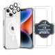 Coque iPhone 14 Plus Antichoc compatible Magsafe + 2 Protections écran et 2 protections Objectif Caméra