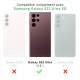 Coque Samsung Galaxy S22 Ultra Silicone liquide Noire + 2 Vitres en Verre trempé Protection écran Antichocs