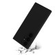 Coque Samsung Galaxy S22 Ultra Silicone liquide Noire + 2 Vitres en Verre trempé Protection écran Antichocs