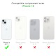 Coque iPhone 15 Noire avec Compartiment Carte + 2 Vitres Protection Ecran 