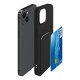 Coque iPhone 15 Noire avec Compartiment Carte + 2 Vitres Protection Ecran 