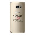 Coque Samsung Galaxy S7 Edge rigide transparente Chieuse et Amoureuse Dessin La Coque Francaise