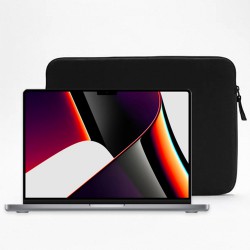 Housse de protection zippé noir compatible Macbook Pro 14 "
