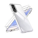 Coque Samsung Galaxy S25 Edge Antichoc coins renforces Silicone + 2 Vitres en verre trempe Protection ecran