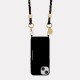 Coque iPhone 14  soft touch avec anneaux en silicone Noir