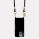 Coque iPhone 14 Pro Max  soft touch avec anneaux en silicone Noir