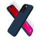 Coque iPhone 15 Pro Silicone liquide Bleu Marine + 2 Vitres en Verre trempé Protection écran Antichocs