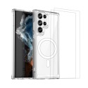 Coque Samsung Galaxy S23 Ultra Compatible Magsafe + 2 Vitres Protection Ecran