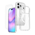 Coque iPhone 17 Pro Transparente Compatible Magsafe + 2 Vitres Protection Ecran