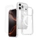 Coque iPhone 17 Pro Max Transparente Compatible Magsafe + 2 Vitres Protection Ecran