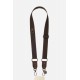 Lanière sangle réglable Noé 140 cm en tissu marron avec mousquetons noirs 