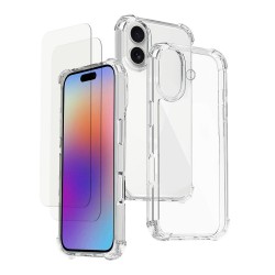 Coque iPhone 17 Antichoc Silicone bords renforcés + 2 Vitres en verre trempé Protection écran