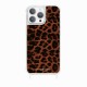 Coque iPhone 14 Pro avec anneau glossy transparente Leopard terracotta et noir Design La Coque Francaise.