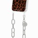 Coque iPhone 12 PRO MAX avec anneau glossy transparente Leopard terracotta et noir Design La Coque Francaise.