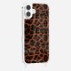 Coque iPhone 16 Plus avec anneau glossy transparente Leopard terracotta et noir Design La Coque Francaise.