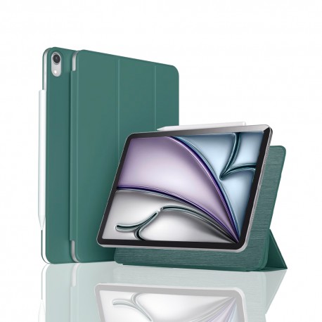 Etui iPad Fixation Magn&eacute;tique vert pour iPad Air 11 (2024) M2