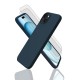 Coque iPhone 15+  Silicone liquide Bleu + 2 Vitres en Verre trempé Protection écran Antichocs