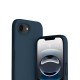 Coque iPhone 16e  Silicone liquide Bleu + 2 Vitres en Verre trempé Protection écran Antichocs