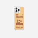 Coque iPhone 14 Pro Max avec anneau glossy transparente Auckland Design La Coque Francaise.