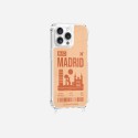 Coque iPhone 14 Pro Max avec anneau glossy transparente Madrid Design La Coque Francaise.