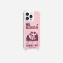 Coque iPhone 14 Pro Max avec anneau glossy transparente Los Angeles Design La Coque Francaise.