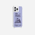 Coque iPhone 14 Pro Max avec anneau glossy transparente Paris Design La Coque Francaise.