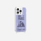 Coque iPhone 14 Pro avec anneau glossy transparente Paris Design La Coque Francaise.