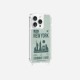 Coque iPhone 14 Pro avec anneau glossy transparente New York Design La Coque Francaise.