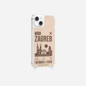 Coque iPhone 14 Plus avec anneau glossy transparente Zagreb Design La Coque Francaise.