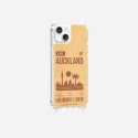 Coque iPhone 14 Plus avec anneau glossy transparente Auckland Design La Coque Francaise.