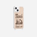 Coque iPhone 14 avec anneau glossy transparente Zagreb Design La Coque Francaise.