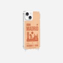 Coque iPhone 14 avec anneau glossy transparente Madrid Design La Coque Francaise.
