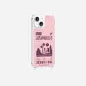 Coque iPhone 14 avec anneau glossy transparente Los Angeles Design La Coque Francaise.