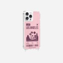 Coque iPhone 13 Pro Max avec anneau glossy transparente Los Angeles Design La Coque Francaise.