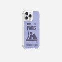 Coque iPhone 13 Pro Max avec anneau glossy transparente Paris Design La Coque Francaise.