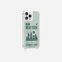 Coque iPhone 13 Pro Max avec anneau glossy transparente New York Design La Coque Francaise.
