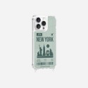 Coque iPhone 13 Pro avec anneau glossy transparente New York Design La Coque Francaise.