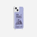 Coque iPhone 13 avec anneau glossy transparente Paris Design La Coque Francaise.