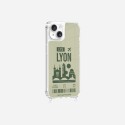 Coque iPhone 13 avec anneau glossy transparente Lyon Design La Coque Francaise.