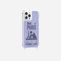 Coque iPhone 12 PRO MAX avec anneau glossy transparente Paris Design La Coque Francaise.