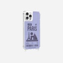 Coque iPhone 12/12 PRO avec anneau glossy transparente Paris Design La Coque Francaise.