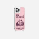 Coque iPhone 12/12 PRO avec anneau glossy transparente Los Angeles Design La Coque Francaise.