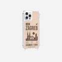 Coque iPhone 12/12 PRO avec anneau glossy transparente Zagreb Design La Coque Francaise.