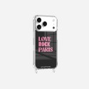 Coque iPhone 17 Pro Love Rock Paris rose Design La Coque Francaise.